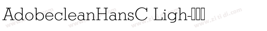 AdobecleanHansC Ligh字体转换